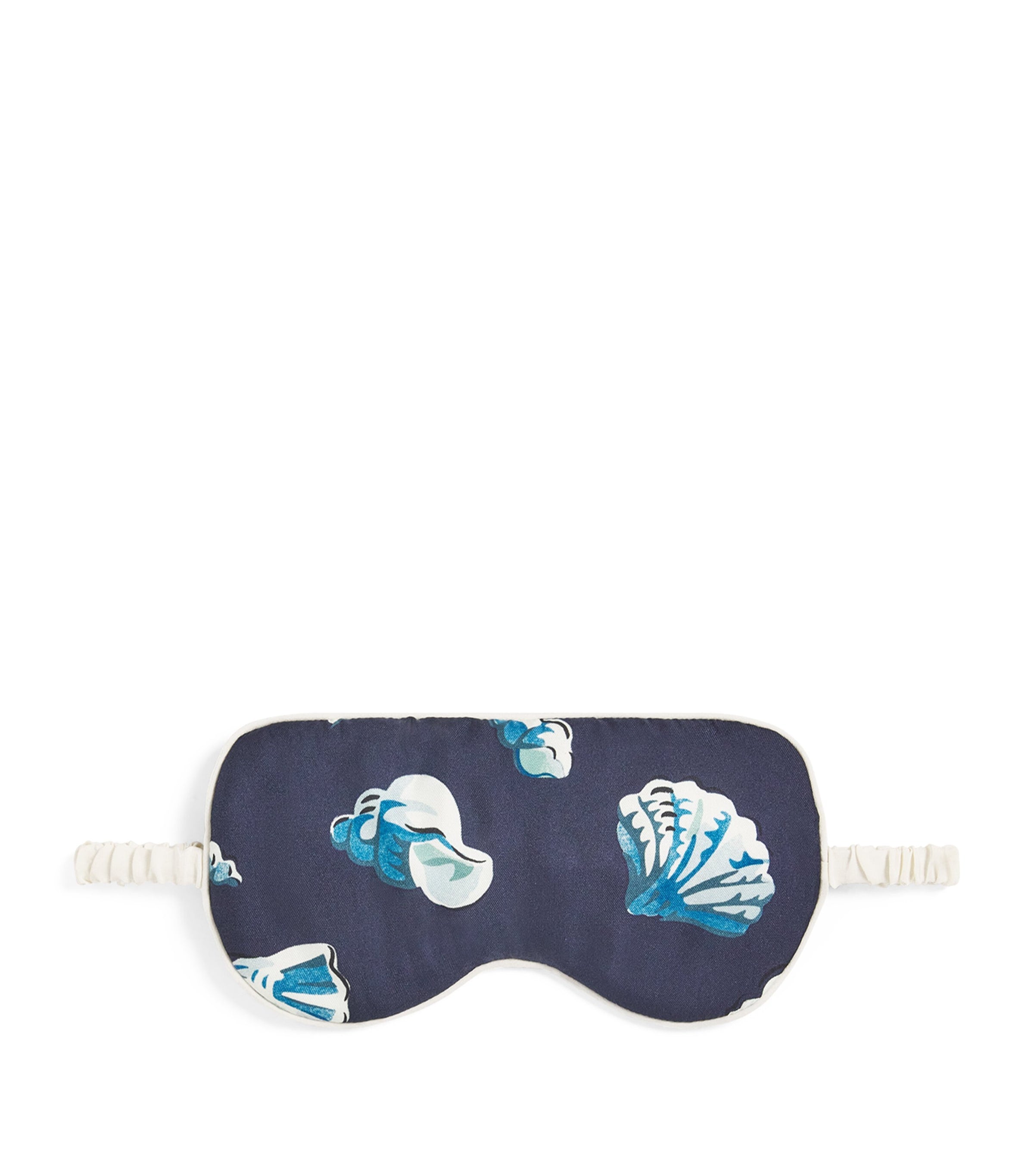 Navy Silk Shells Audrey Eye Mask