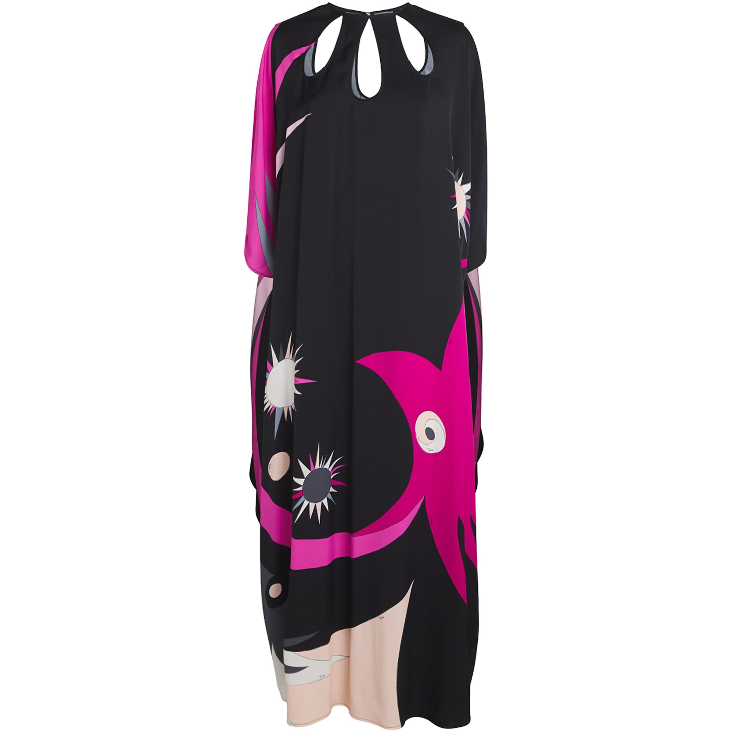 Multi Satin Cut-Out Stella Kaftan