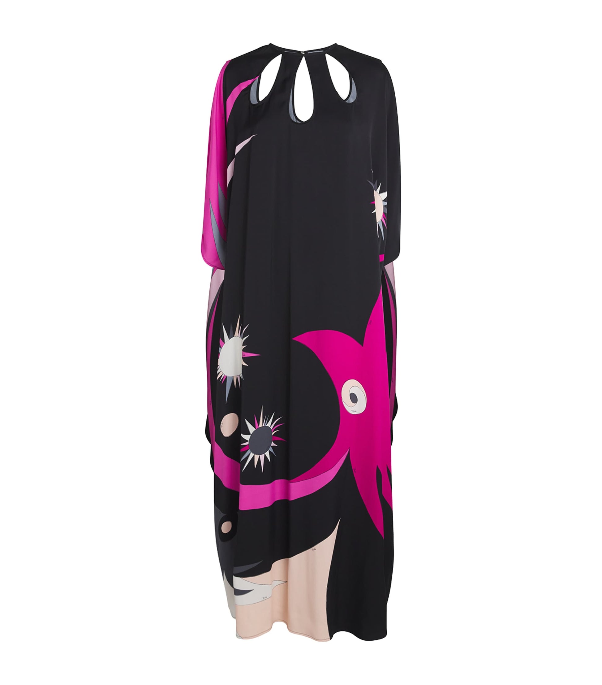 Multi Satin Cut-Out Stella Kaftan