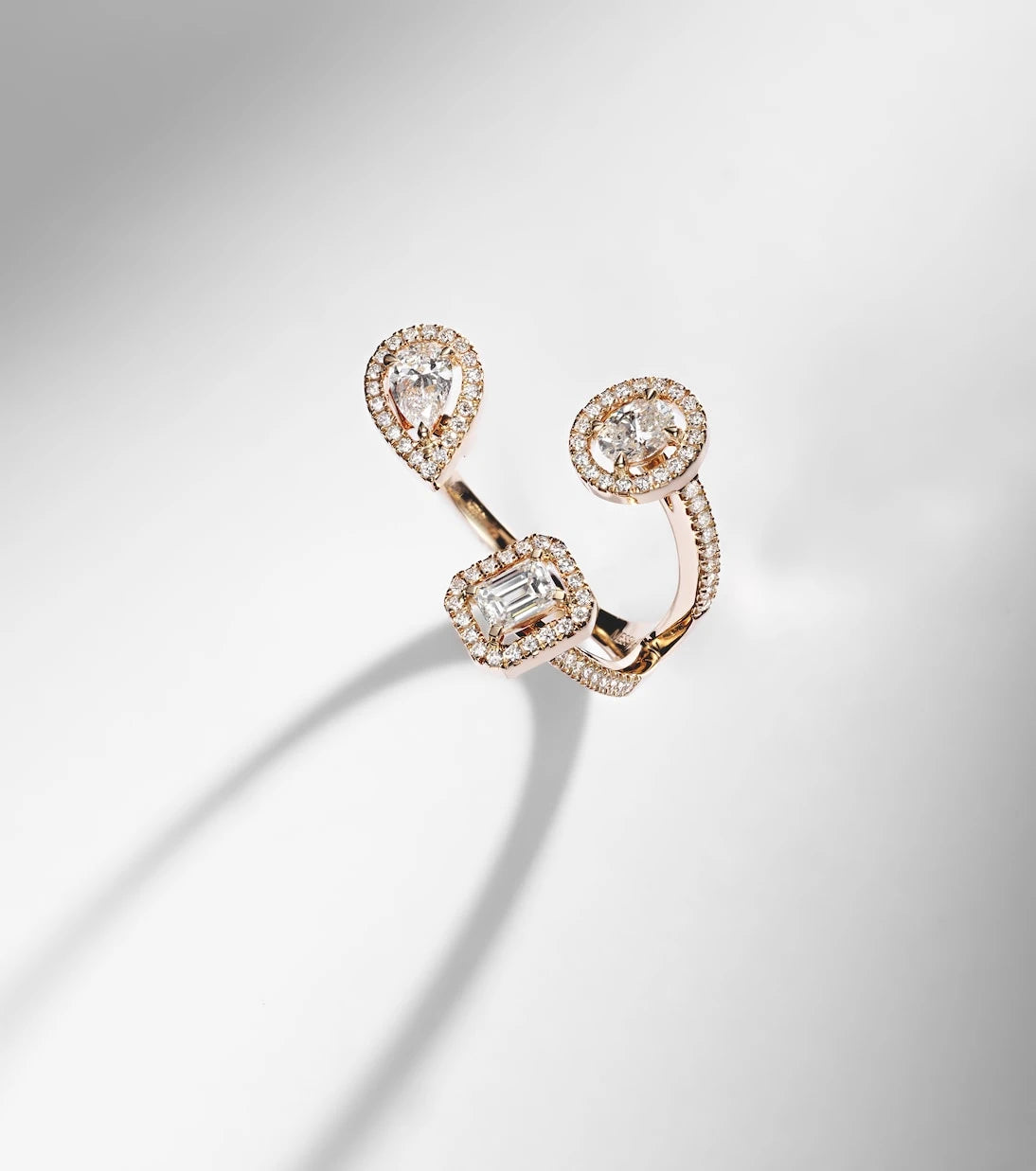 Messika - My Twin Trilogy 18kt rose gold ring with diamonds