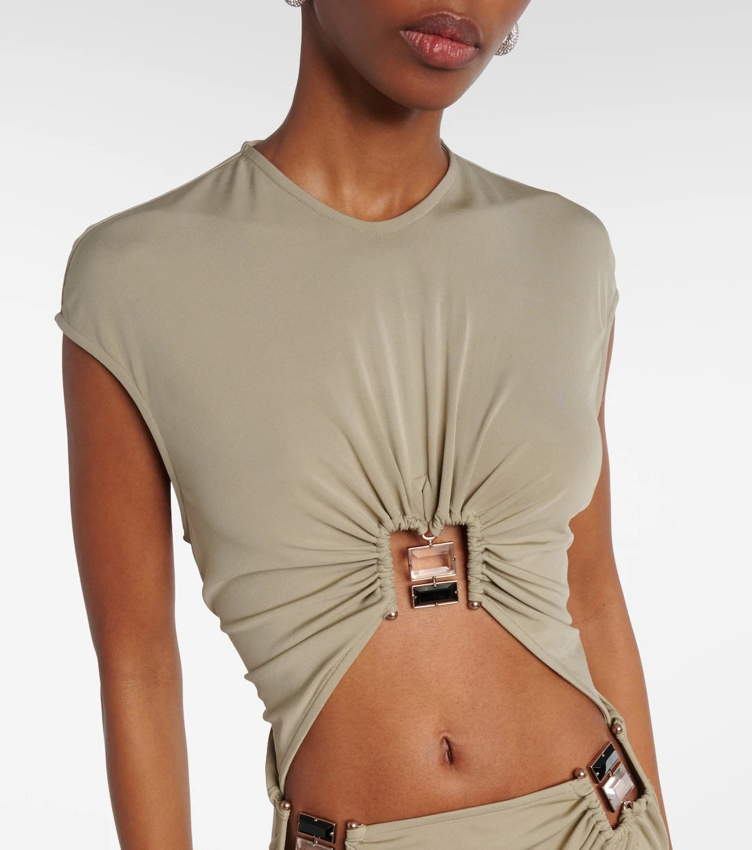 Christopher Esber - Duo Bezel Quartz jersey maxi dress
