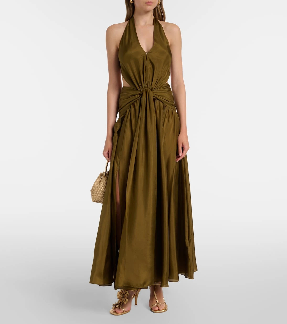 Zimmermann - Indra cutout halterneck silk maxi dress