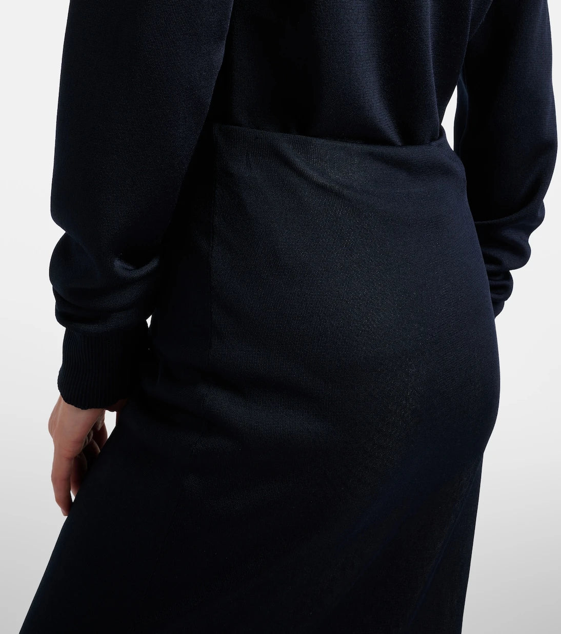 Bottega Veneta - Knitted silk midi skirt