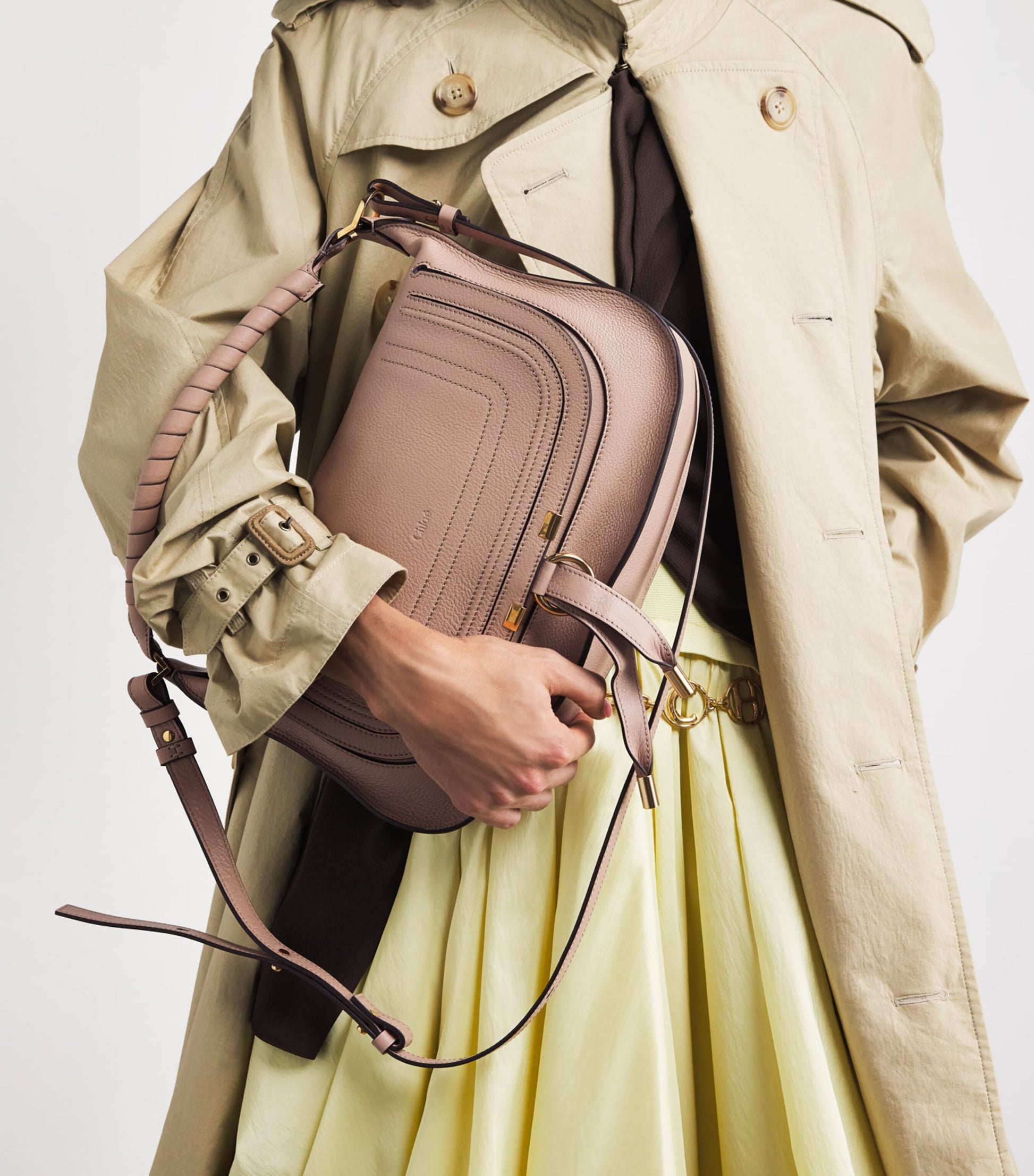 Chloé Small Leather Marcie Shoulder Bag