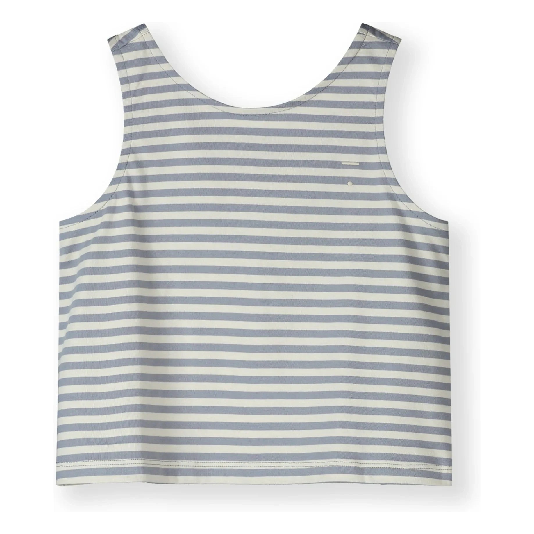 Gray Label - Striped Organic Cotton Boxy Top | Ice Blue