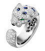 White Gold and Gemstones Panthère de Cartier Ring