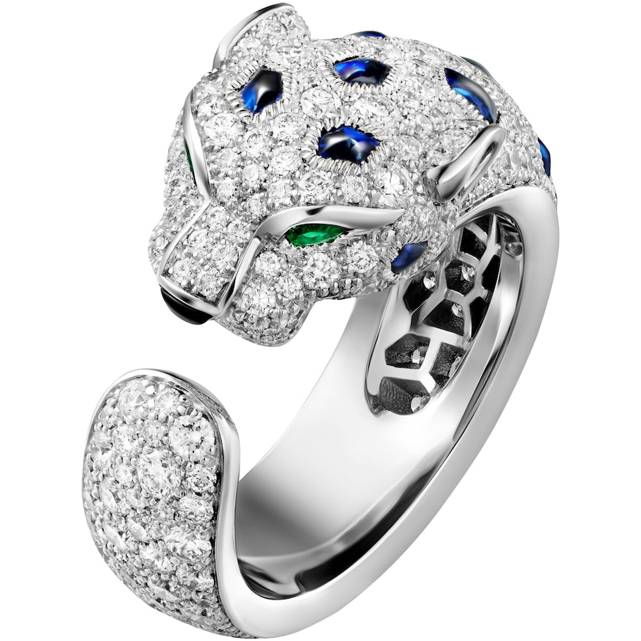 White Gold and Gemstones Panthère de Cartier Ring