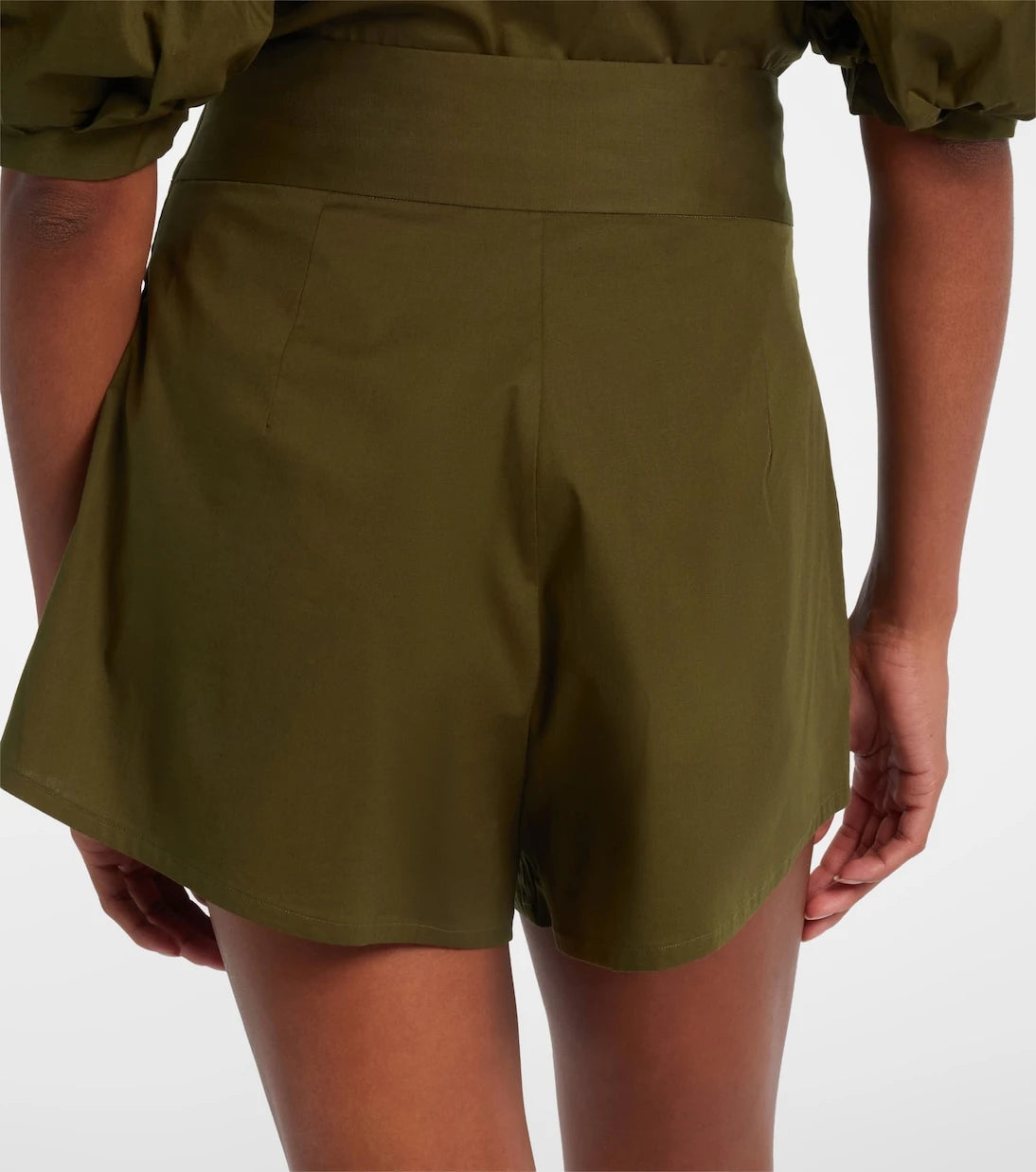 Adriana Degreas - Pleated cotton-blend shorts