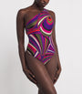 PUCCI Multi One-Shoulder Printed Swimsuit
