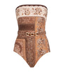 Zimmermann Brown Paisley Lucky Swimsuit
