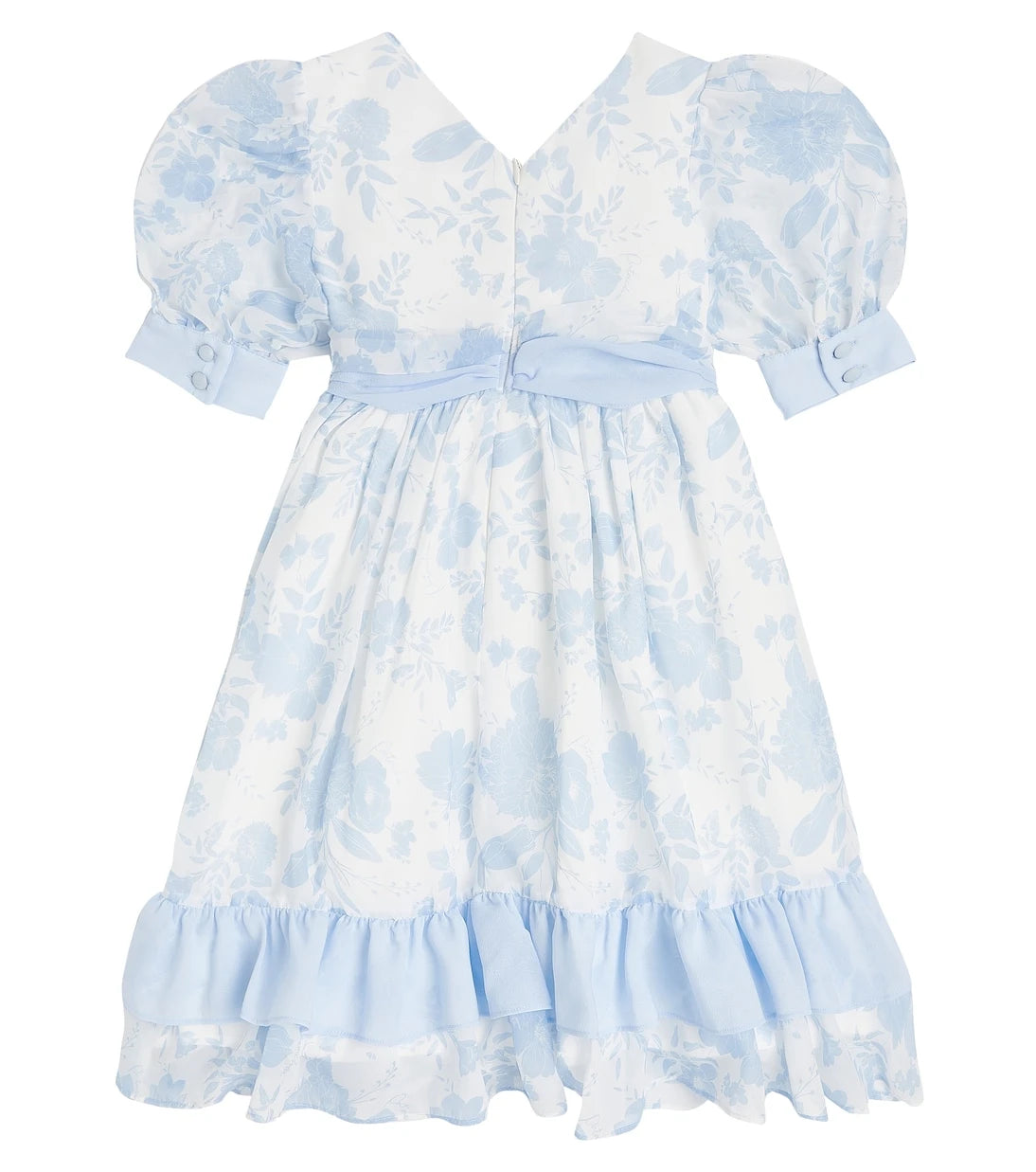 Patachou - Bow-detail floral chiffon dress