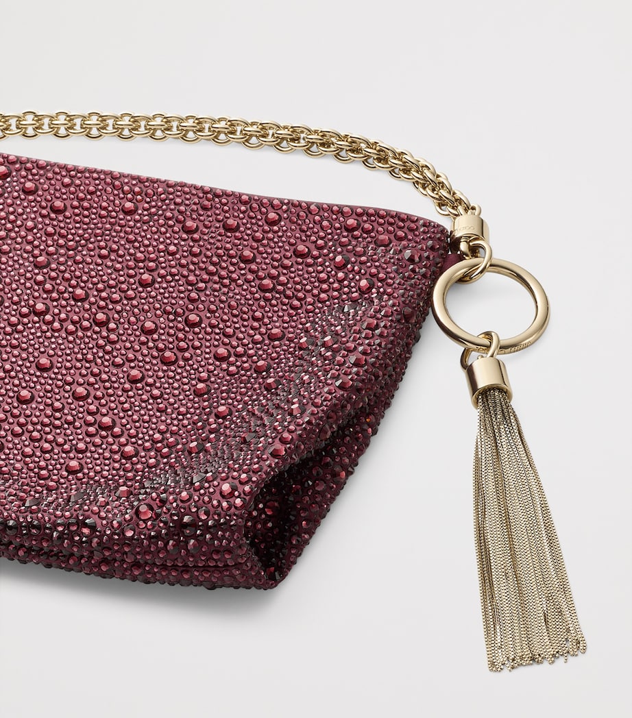 Jimmy Choo Callie Crystal-Embellished Satin Clutch Bag