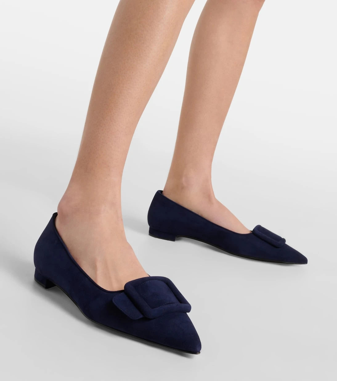 Manolo Blahnik - Maysale suede ballet flats