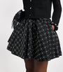 Maje Black Embellished Mini Skater Skirt