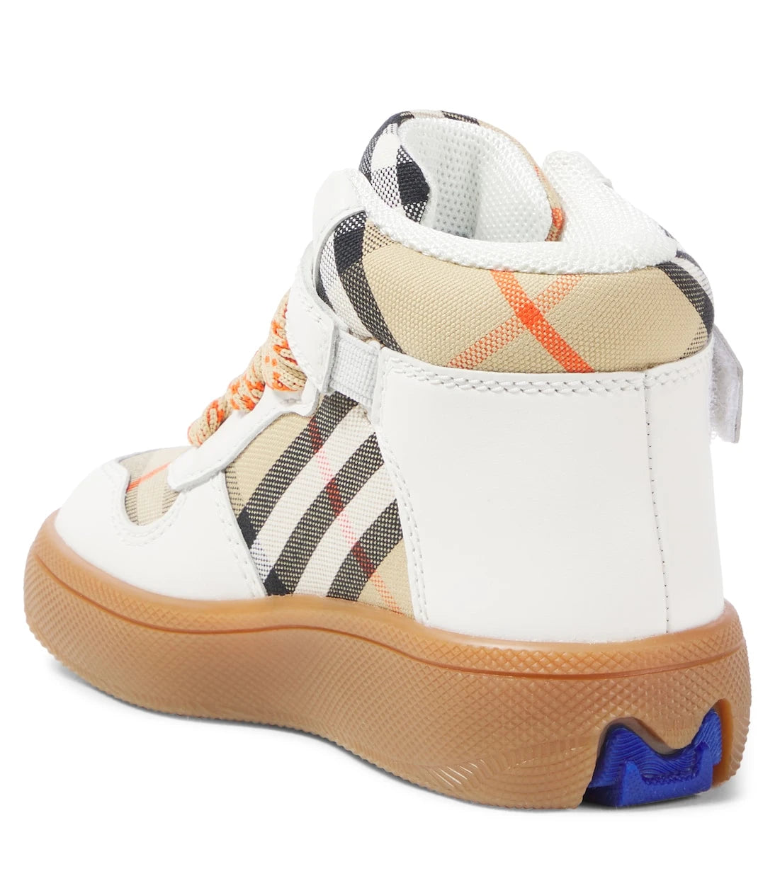 Burberry Kids - Burberry Check leather and canvas sneakers