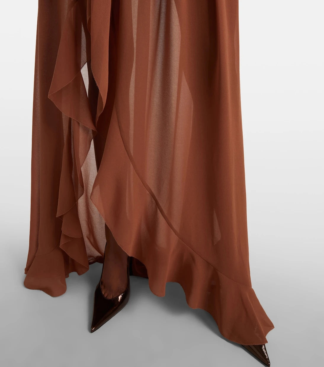Jacques Wei - Draped asymmetric maxi skirt