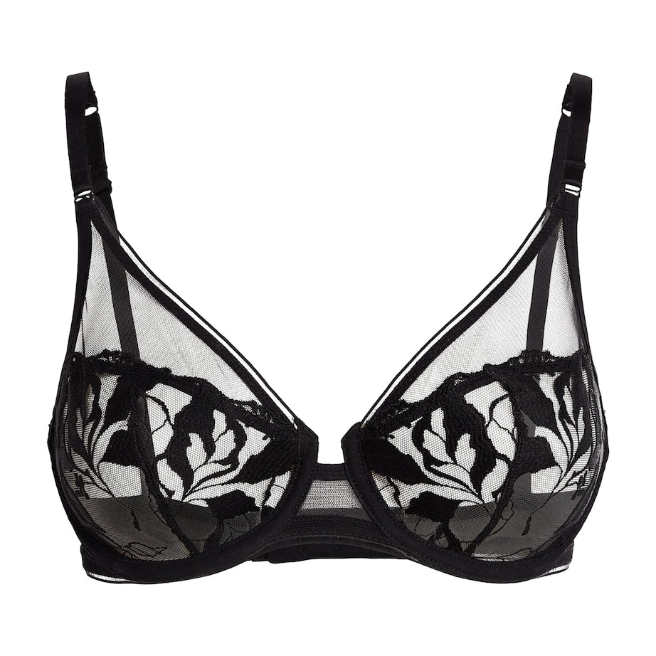 Maison Lejaby Black Tulle Sin Underwired Bra