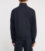 Moose Knuckles Navy Cotton Hartsfield Quarter-Zip Sweatshirt