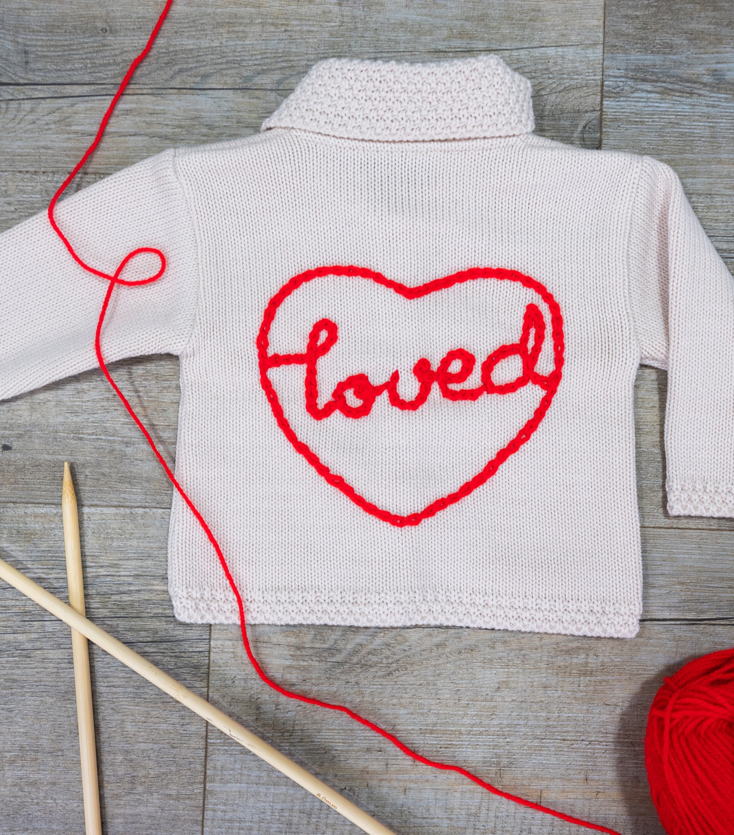 Embroidered Loved Cardigan (0-12 Months)