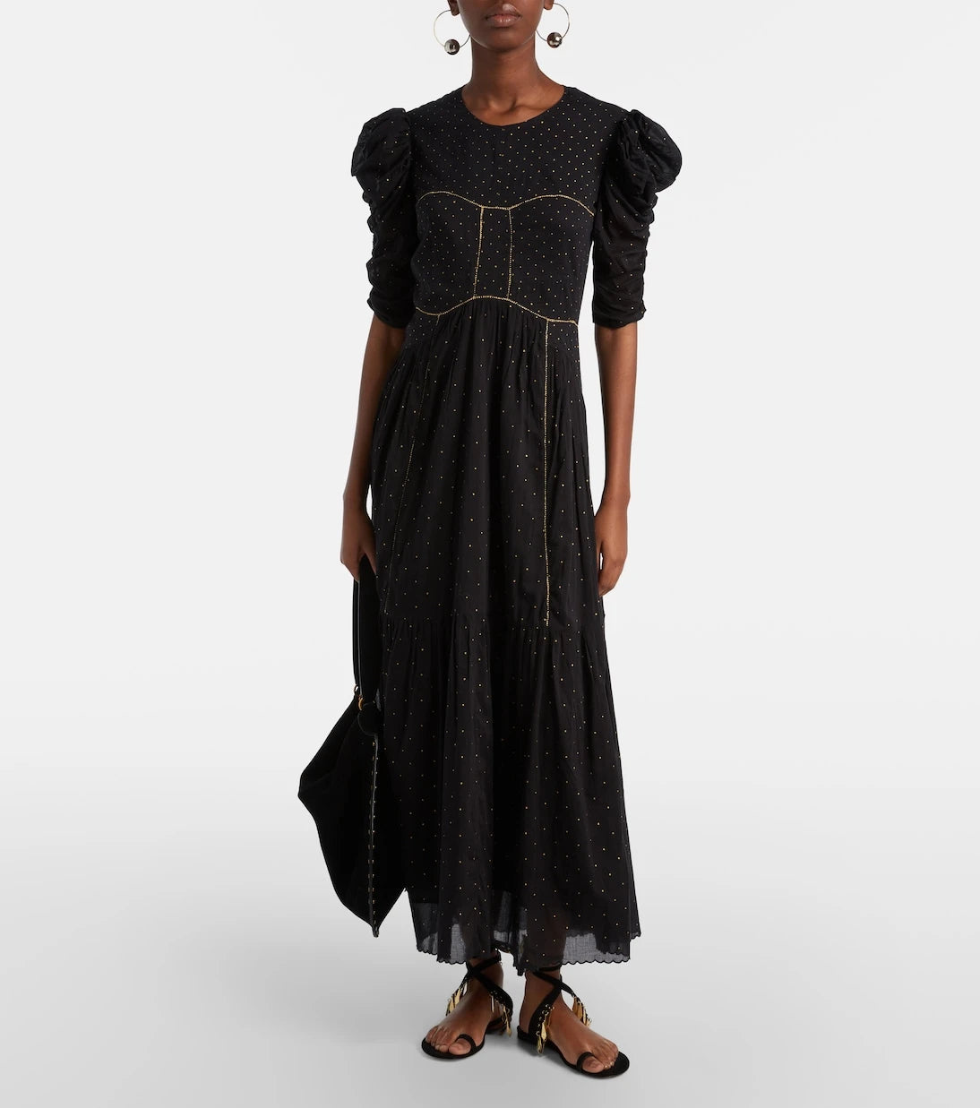Marant Etoile - Sichene polka-dot cotton maxi dress