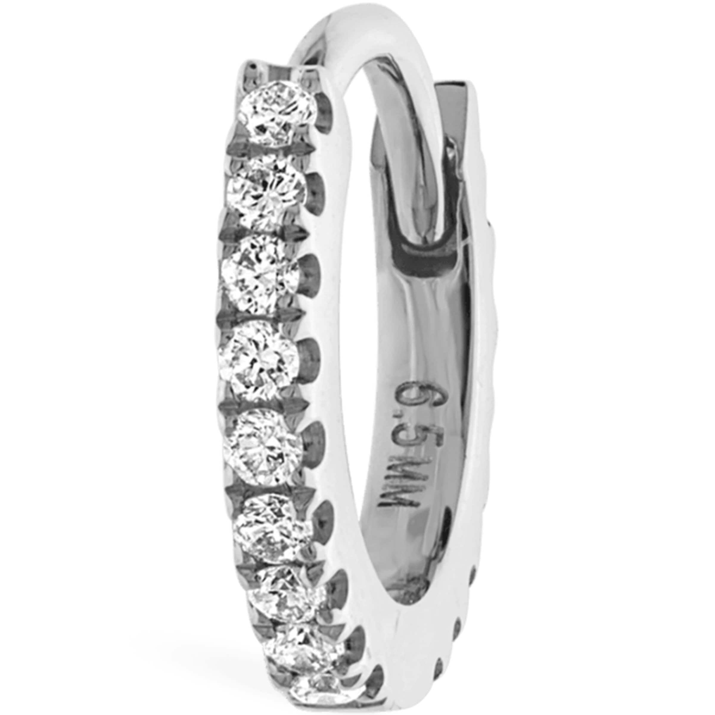 Maria Tash Diamond Eternity Single Hoop Earring (6.5mm)