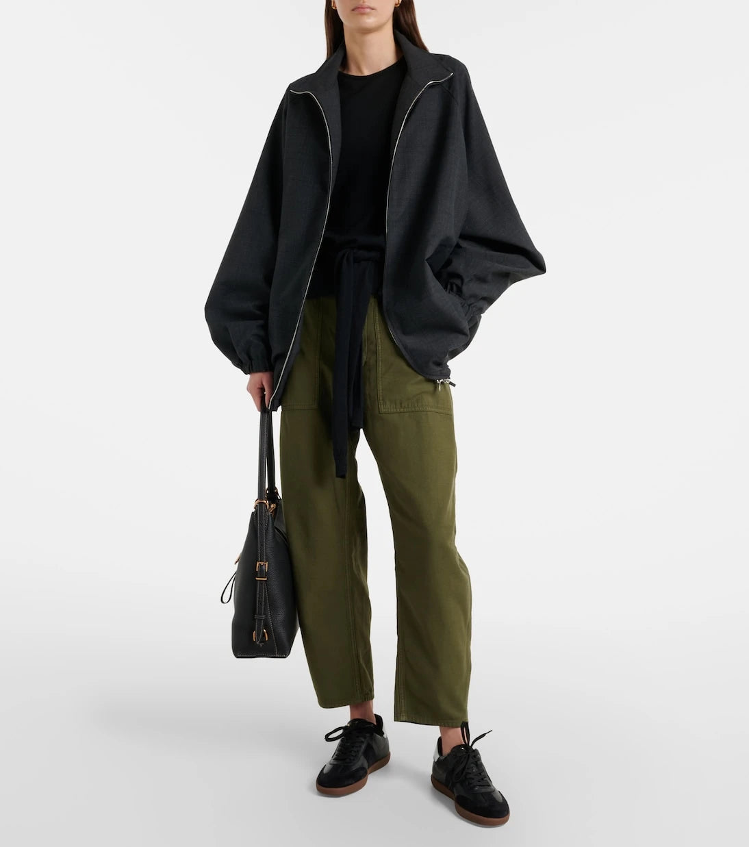 Tod's - حذاء سنيكرز جلدي بحواف من الشامواه