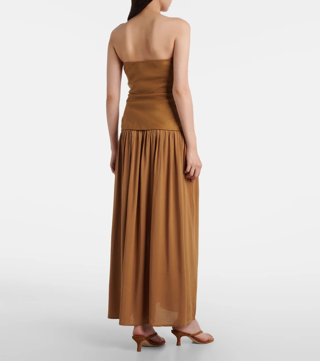Faithfull - Hedy gathered linen maxi dress