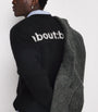 Wool-Blend Back Logo Sweater BLACK/ECRU