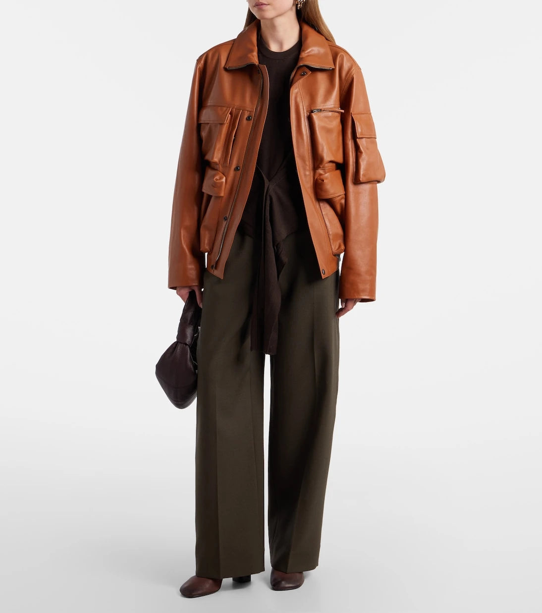 Lemaire - Leather blouson jacket