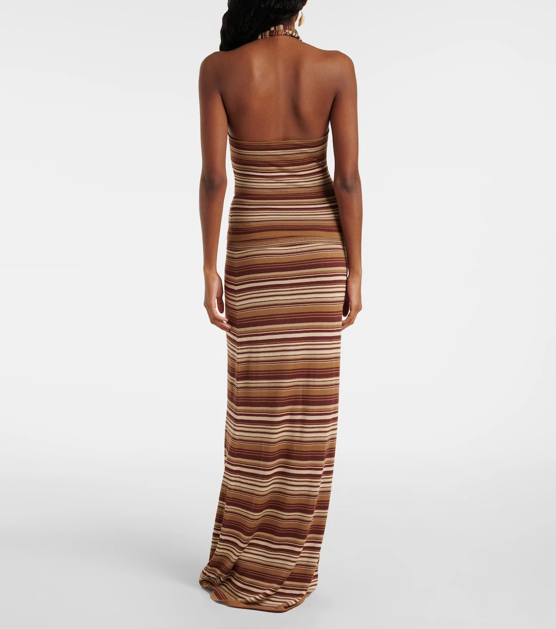 Aya Muse - Scarf-detail knitted silk-blend top