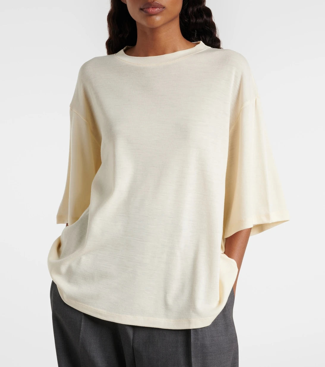Róhe - Oversized wool T-shirt