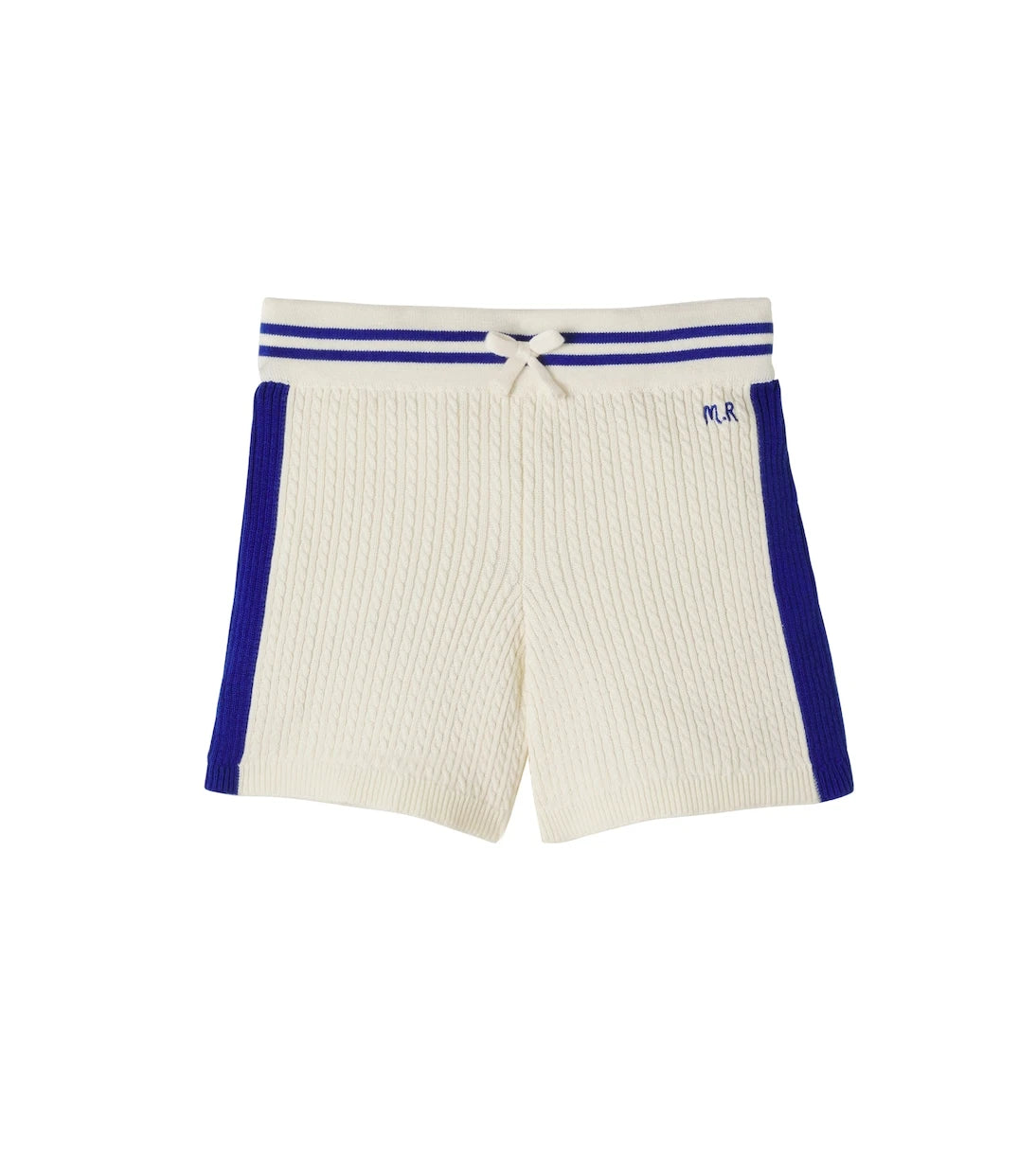 Mini Rodini - Cable-knit cotton shorts