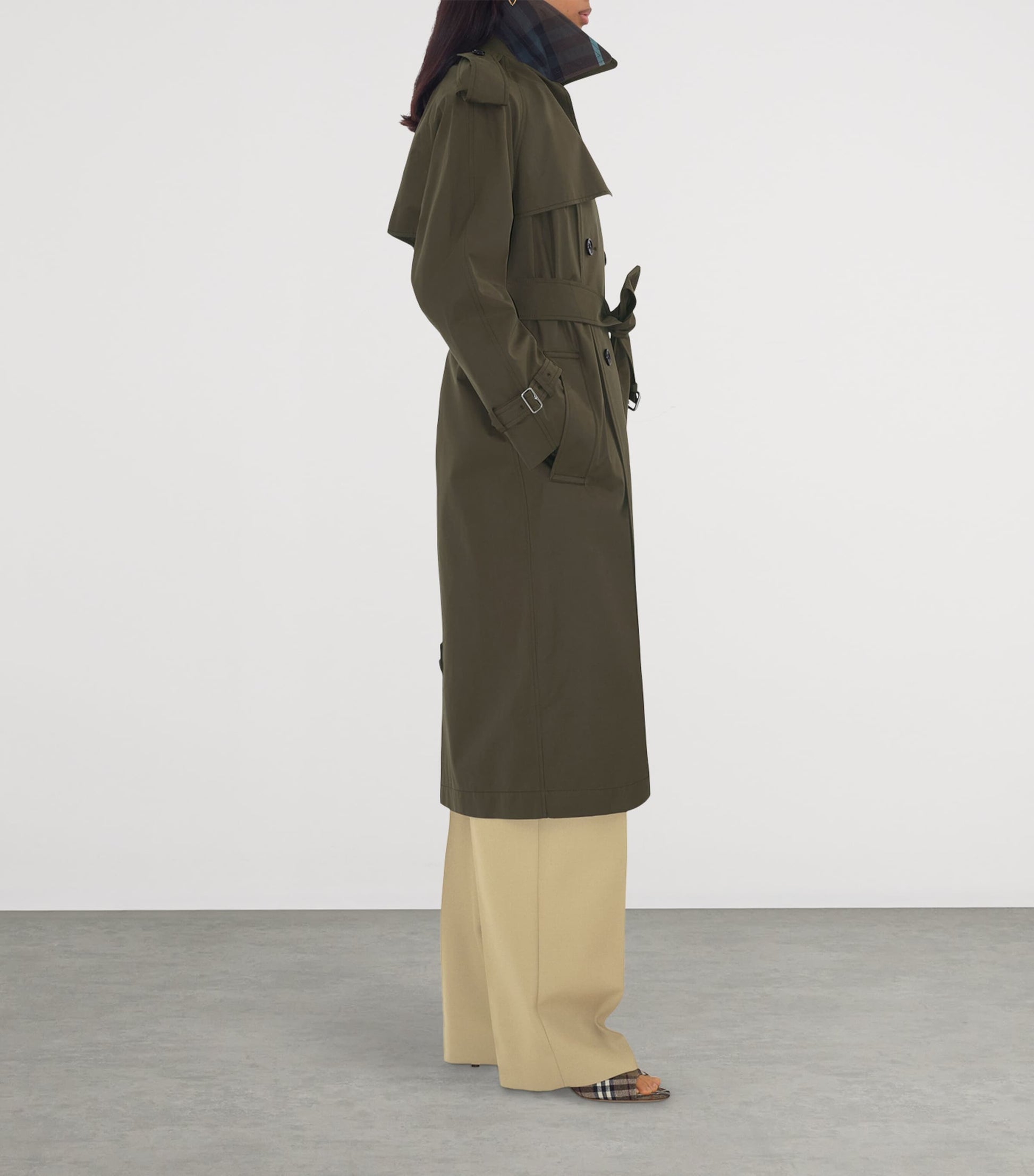 Burberry Brown Cotton Long Castleford Trench Coat
