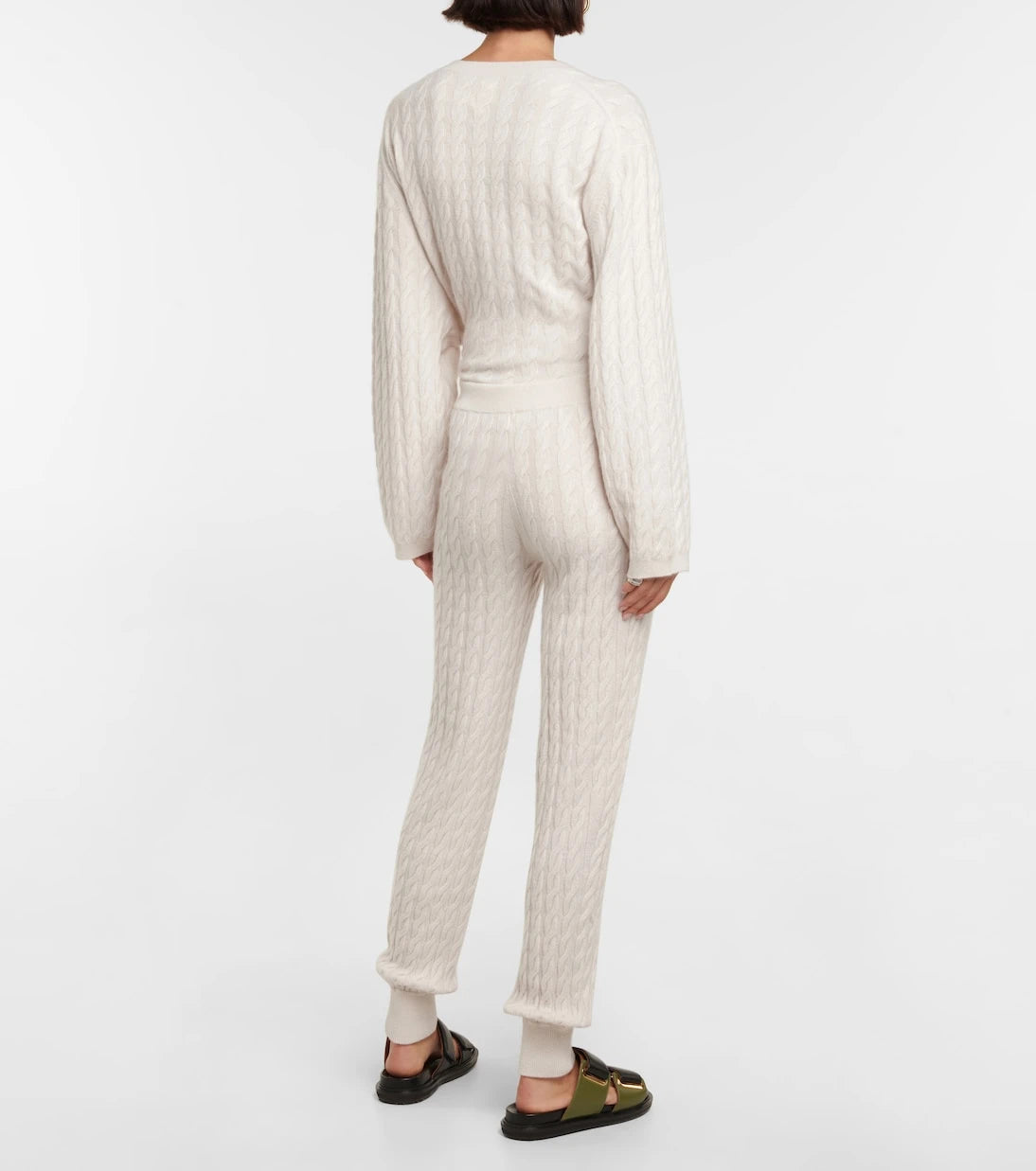 Jardin des Orangers - Cable-knit cashmere pants