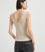Brunello Cucinelli Beige Stretch-Cotton Ribbed Tank Top