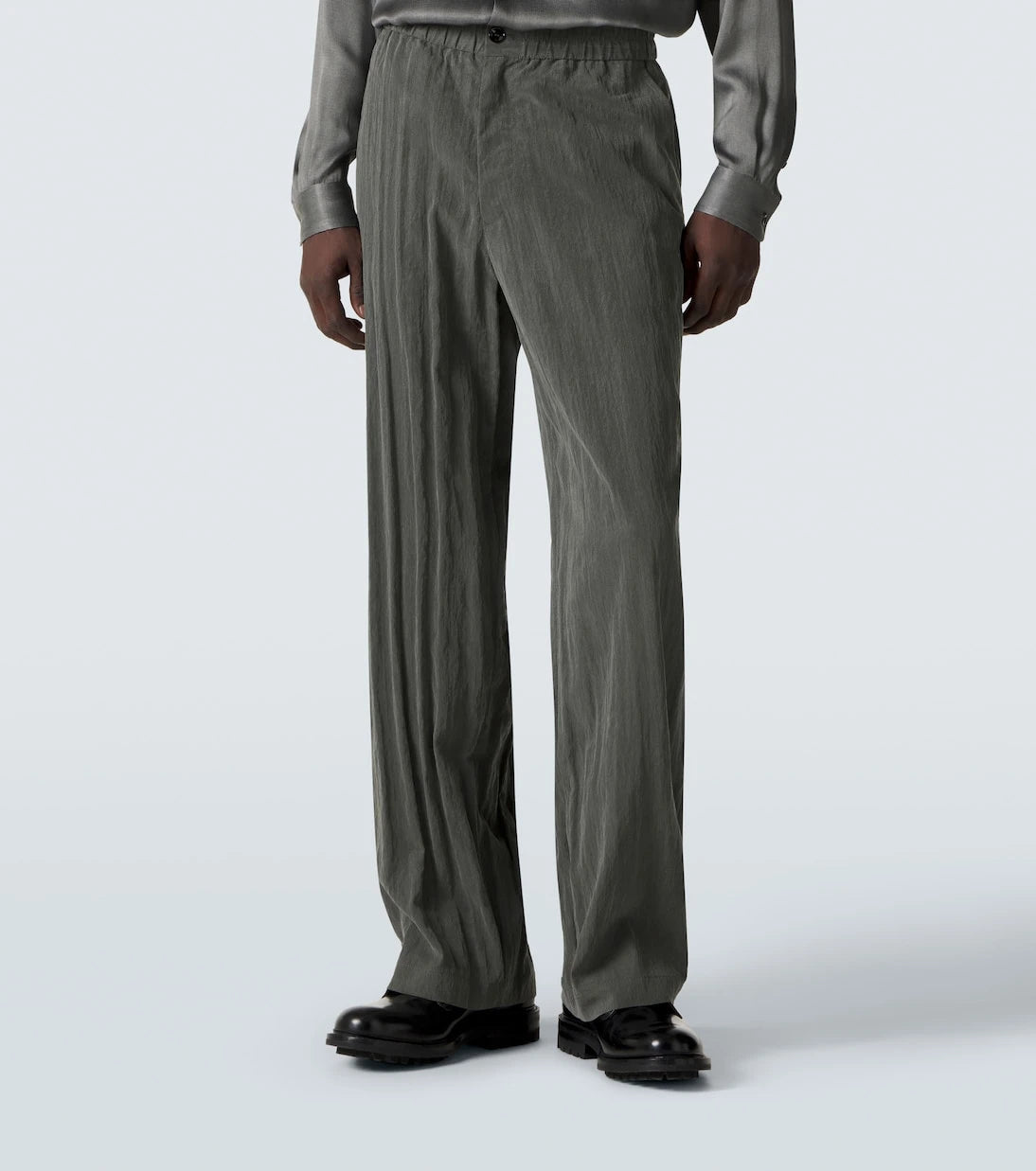 Giorgio Armani - Pleated canvas wide-leg pants