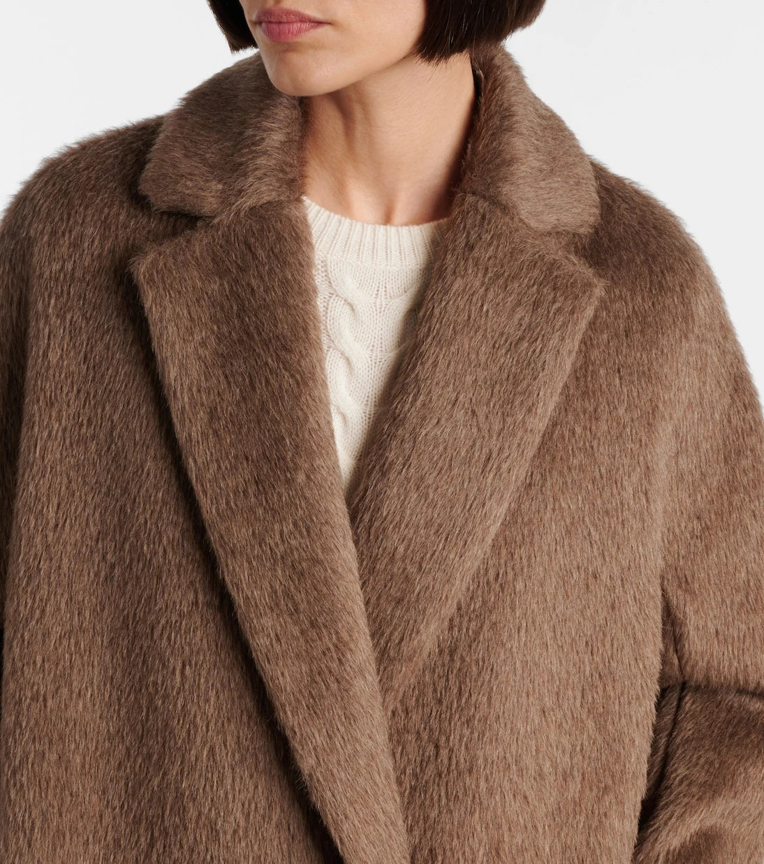 'S Max Mara - معطف Giorgia المخلوط من الألبكة والصوف