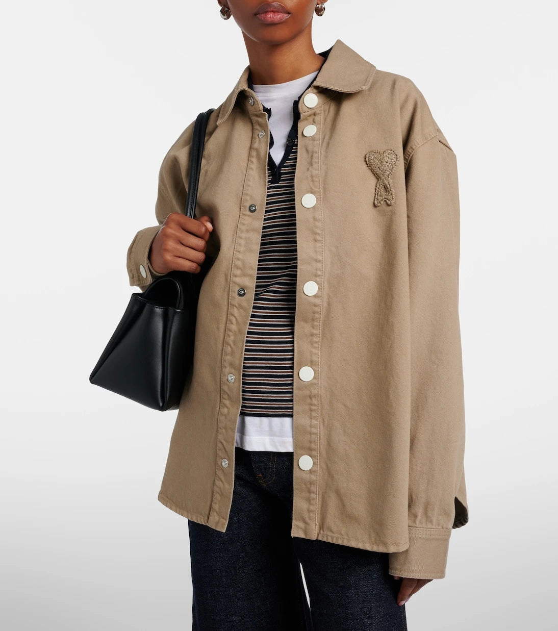 Ami Paris - Ami De Cœur cotton overshirt