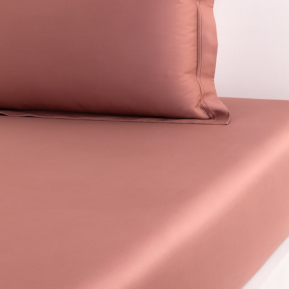 Yves Delorme Triomphe Santal Double Fitted Sheet (140cm x 200cm)