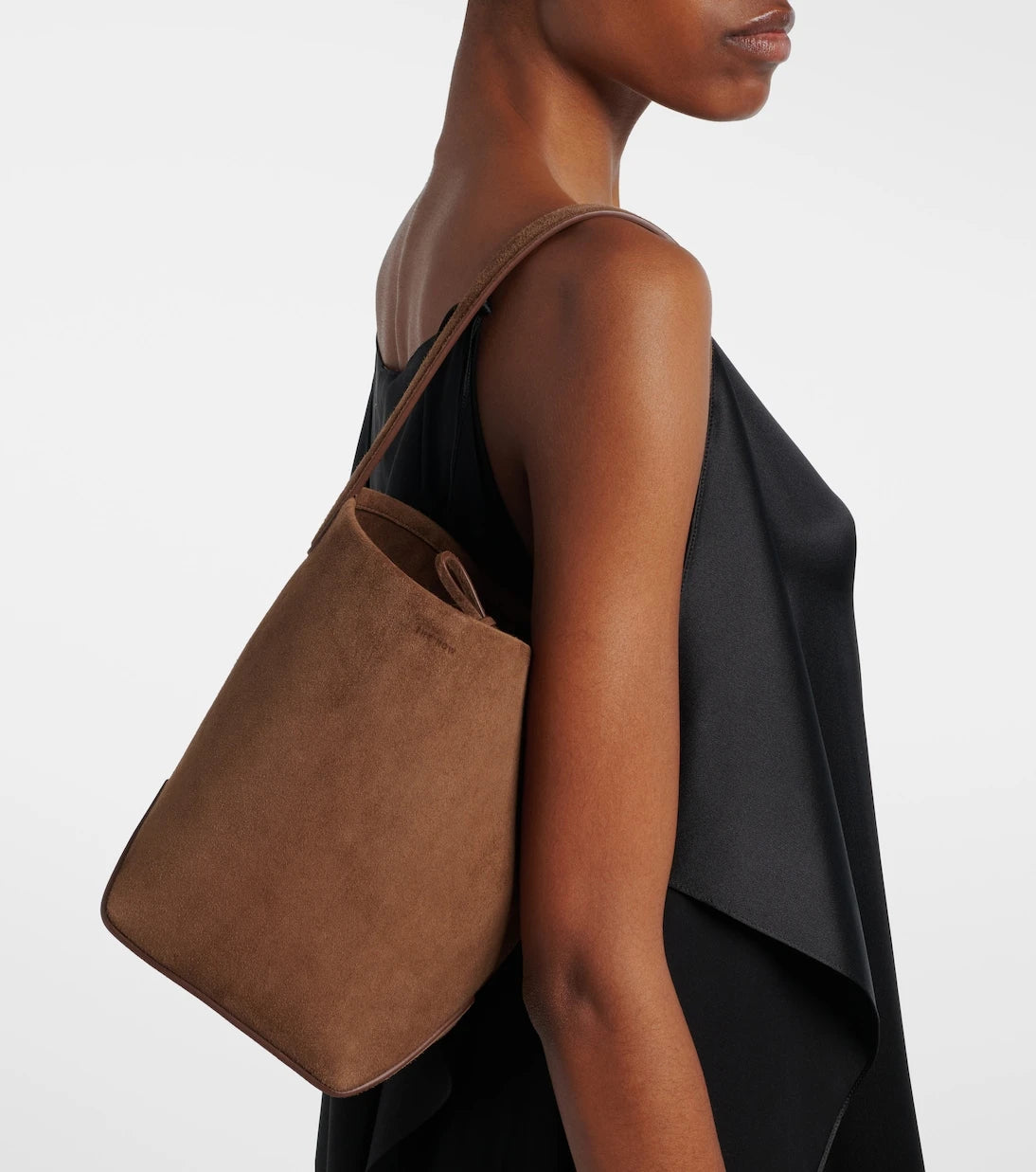 The Row - Park Edge N/S Small suede tote bag