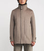Cashmere Shearling-Trim Car Coat