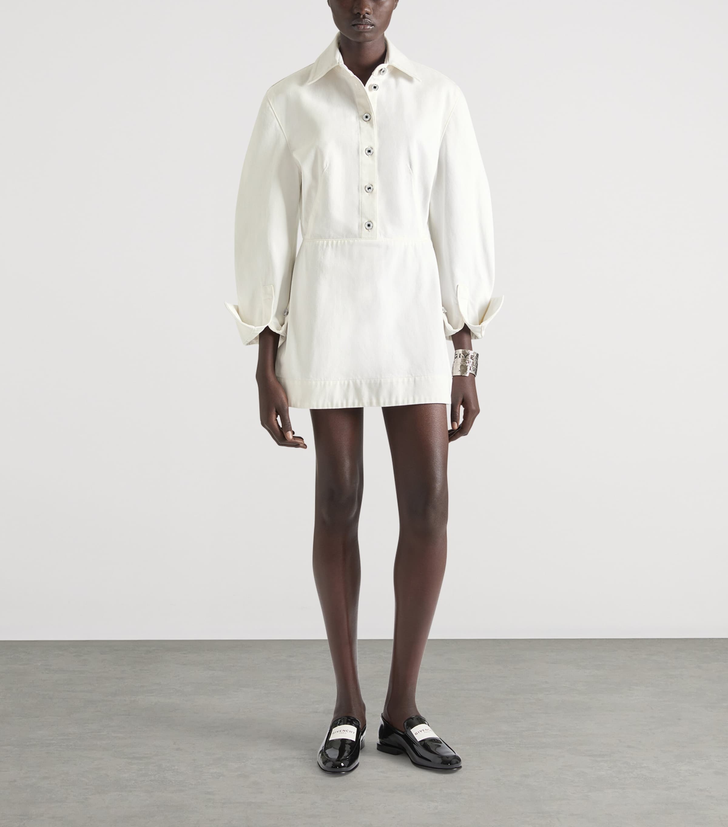 Givenchy White Cocoon Denim Mini Dress