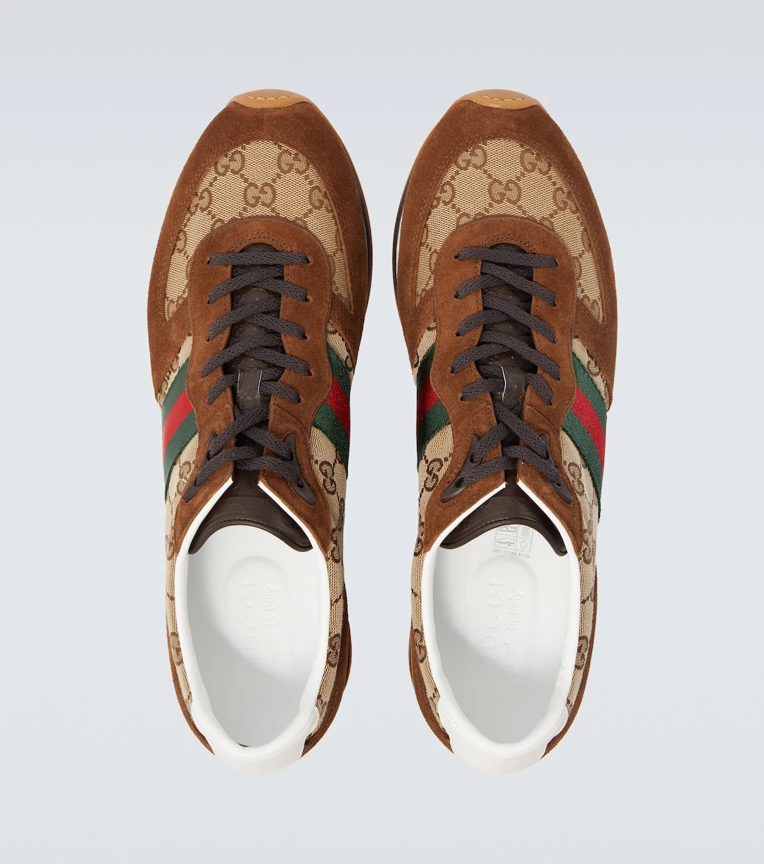 Gucci - Re-Motion GG Canvas suede-trimmed sneakers