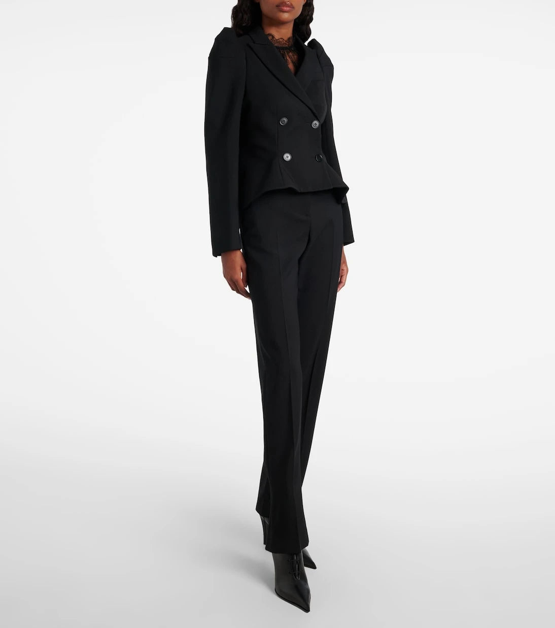 McQueen - Wool gabardine suit pants