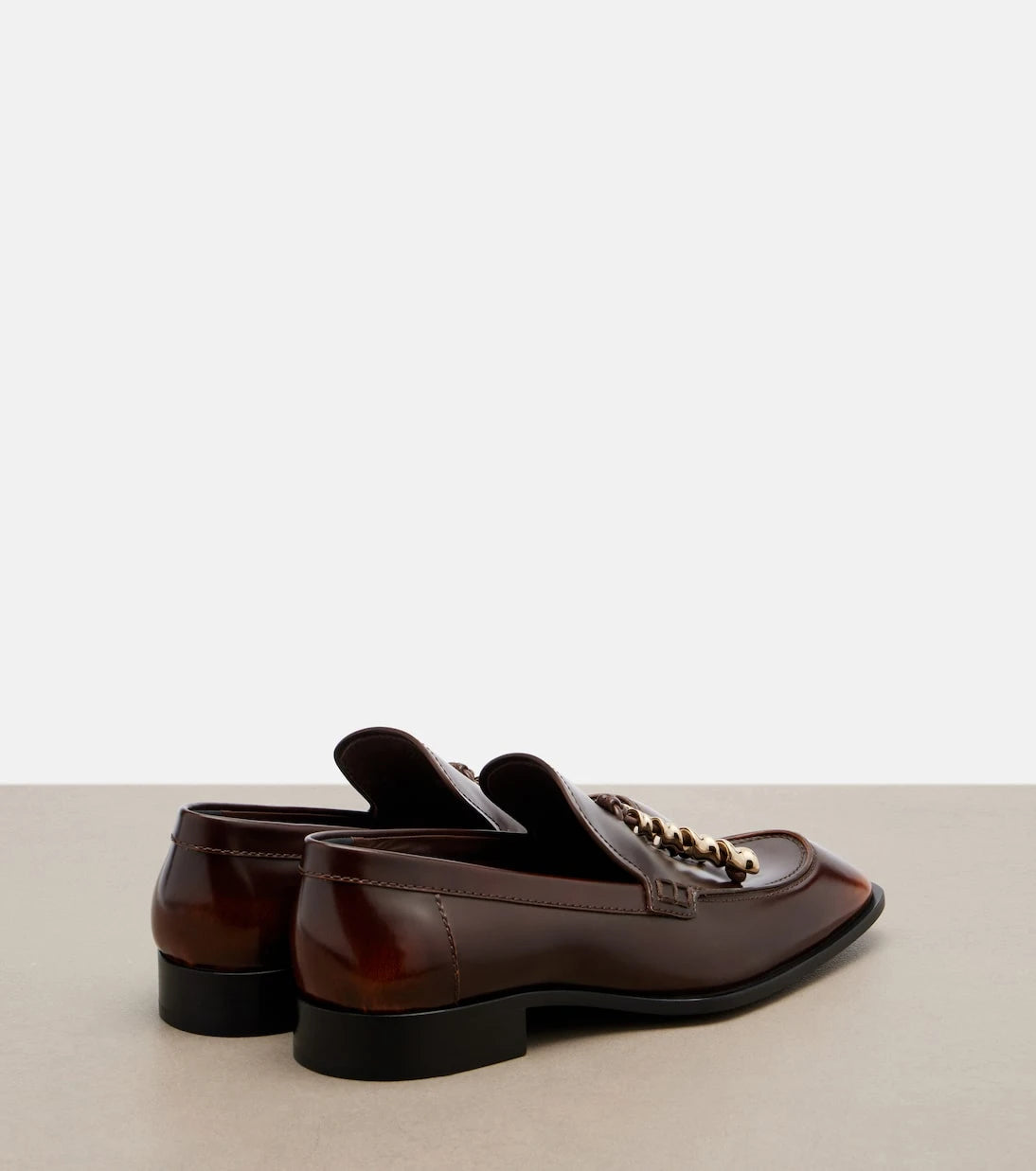 Loewe - Embellished leather loafers
