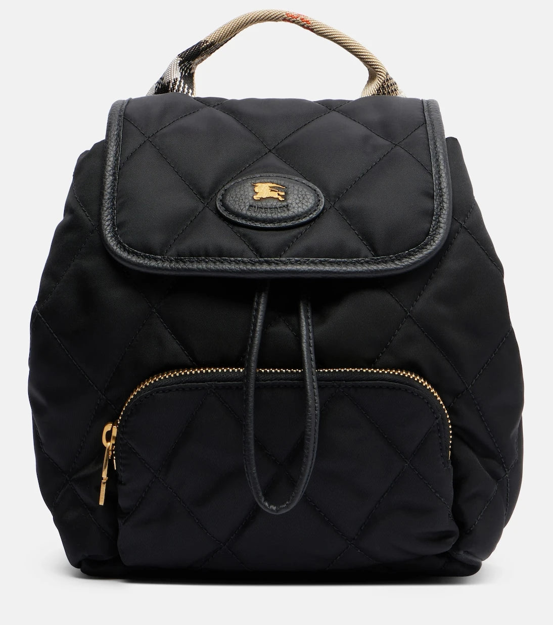 Burberry - Mini leather-trimmed backpack