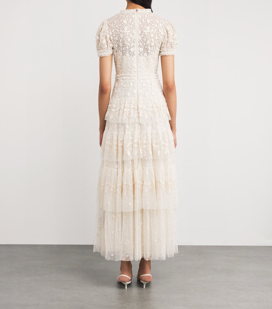 Ivory Lace Layered Maxi Dress