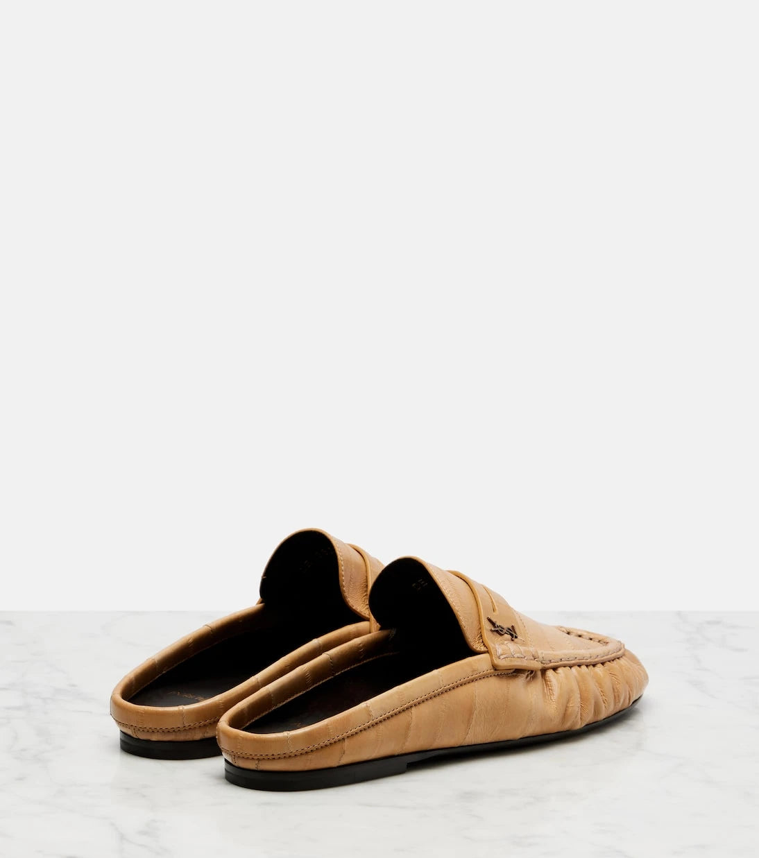 Saint Laurent - Le Loafer eel leather mules