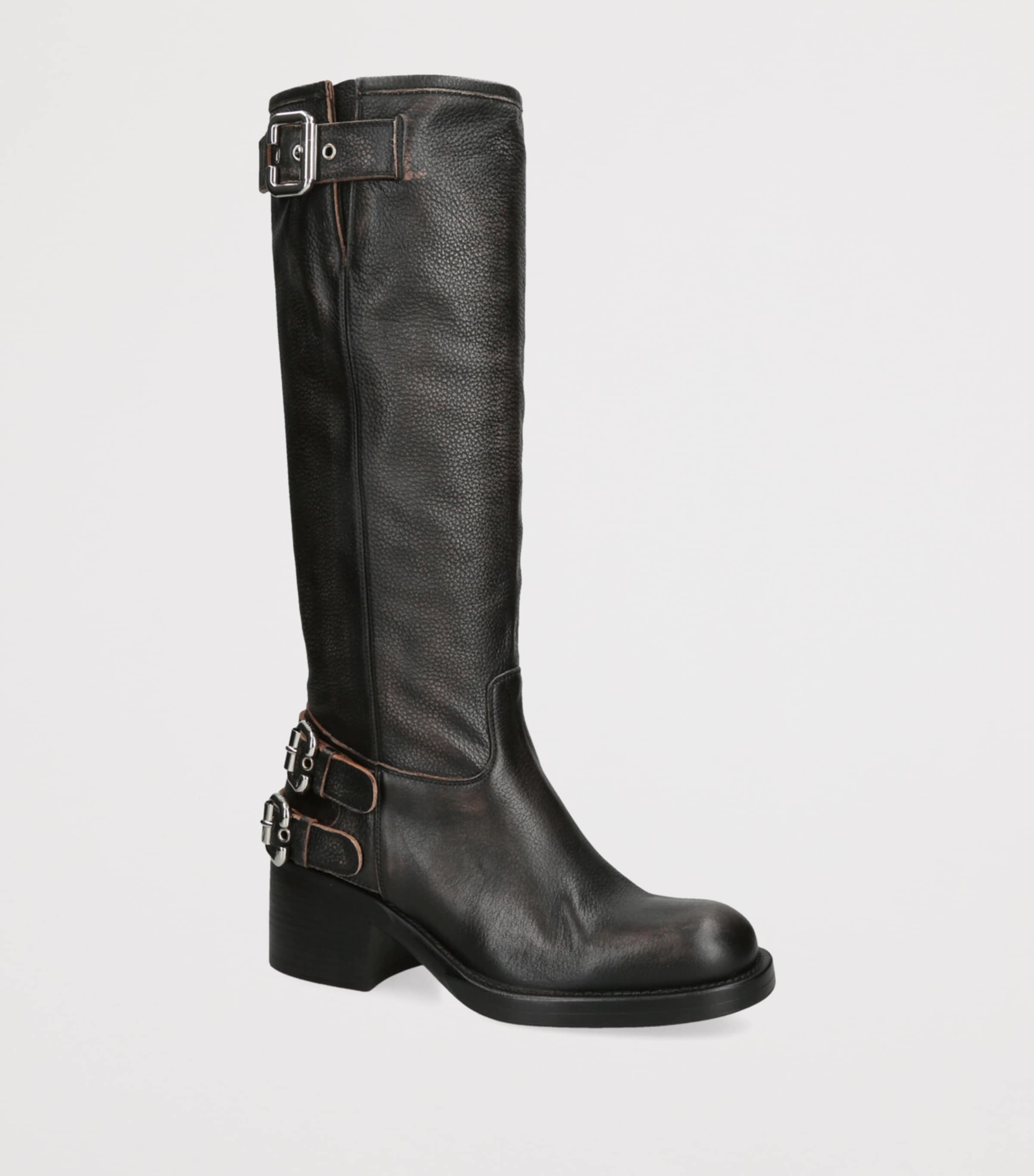 Chloé Black Leather Dakota Boots 60