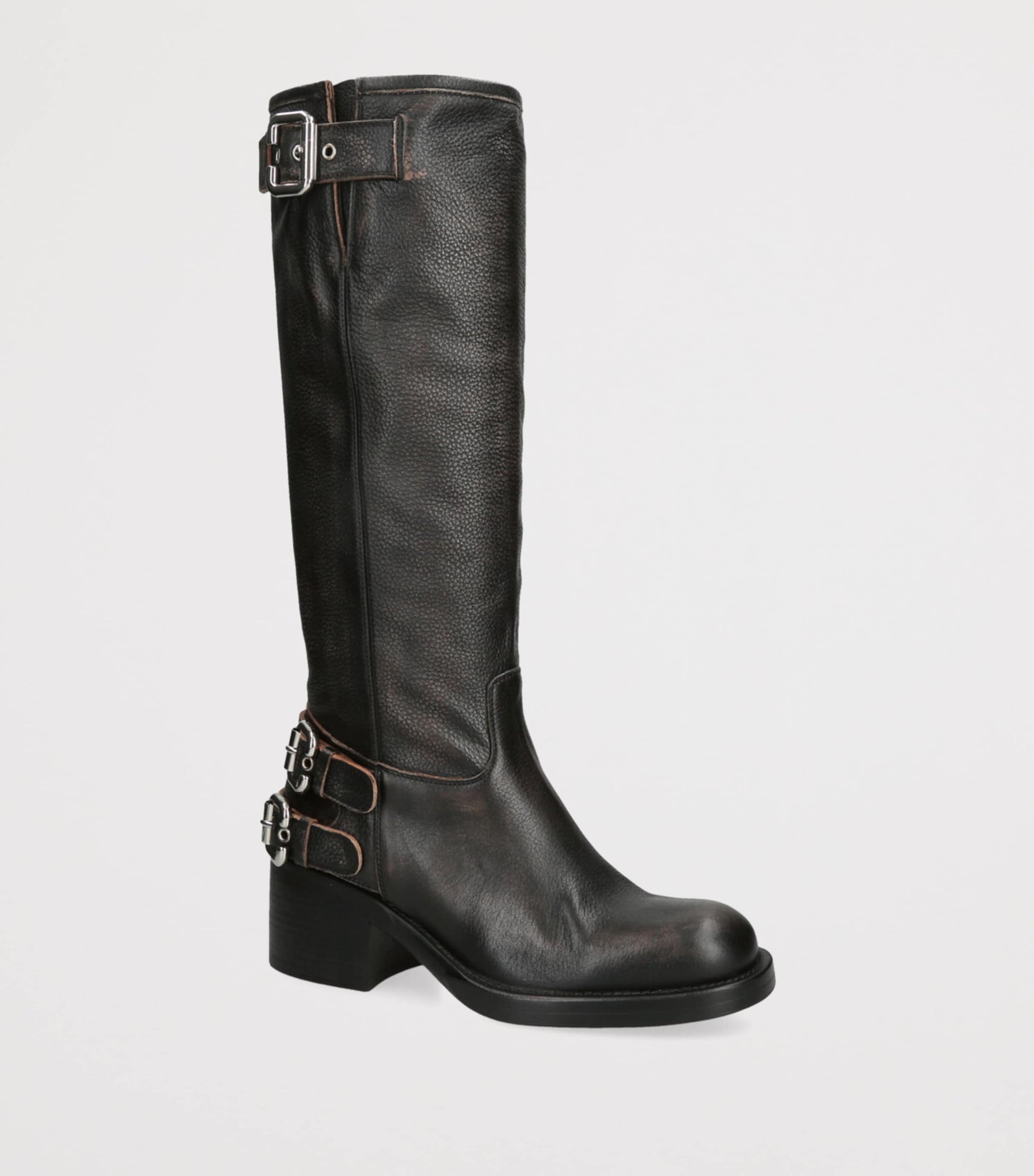 Chloé Black Leather Dakota Boots 60